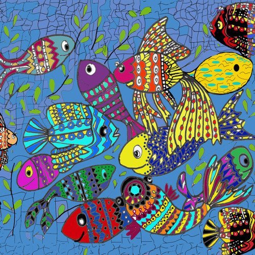 Морские обитатели фломастерами