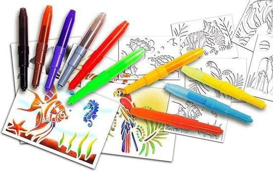 Рисунки воздушными фломастерами