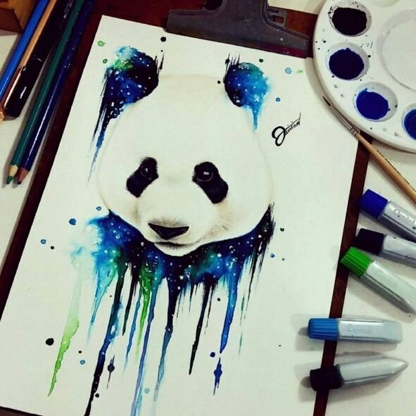 Панда маркерами