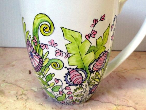 Керамическая тарелка и фломастер