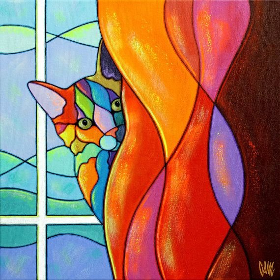 Витраж кошка
