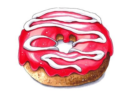 Пончик рисунок легкий
