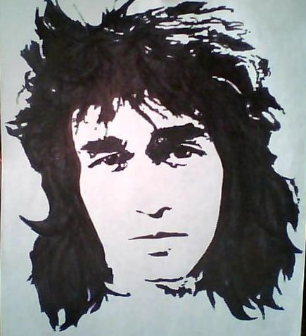 Виктор Цой рисунок фломастером