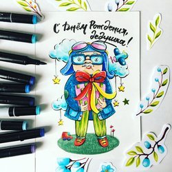 Рисунок на 23 февраля фломастерами