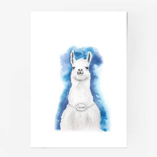 Лама рисунок фломастерами