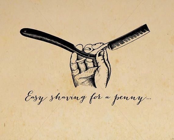 Нарисованное лезвие бритвы