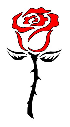 Роза эскиз легкий