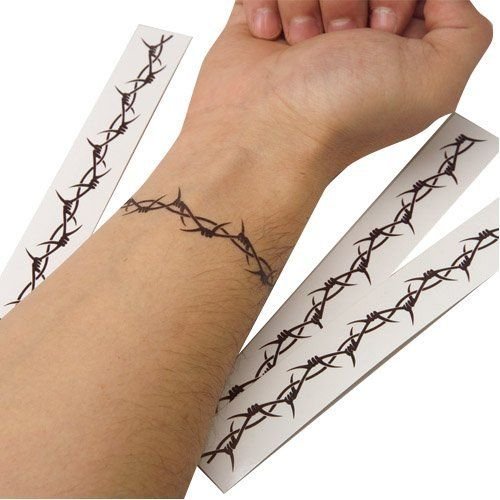 Тату браслет на руке проволока