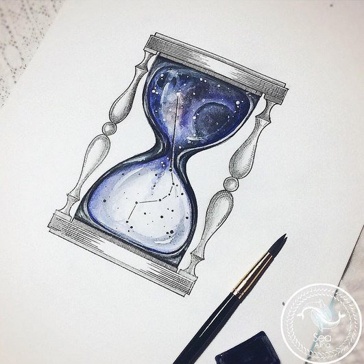 Акварельные песочные часы