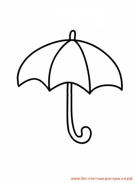 Зонтик раскраска для малышей