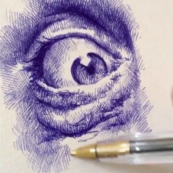 Красивые рисунки тушью и шариковой ручкой