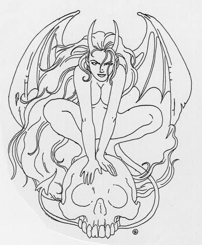 Демон эскиз