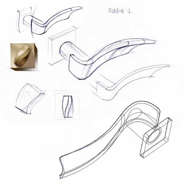 Дверная ручка скетч Промдизайн