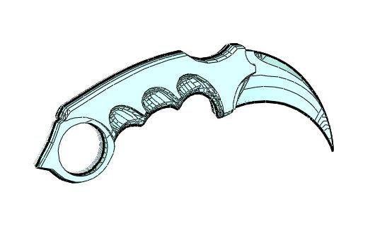 Нож керамбит раскраска