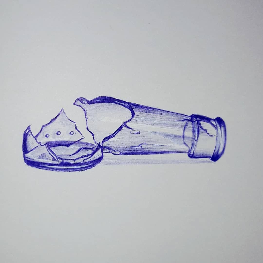 Бутылка Минимализм рисунок