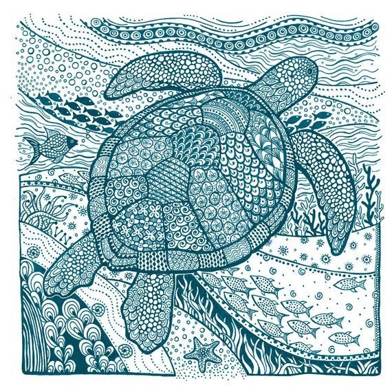 Черепаха Зентангл