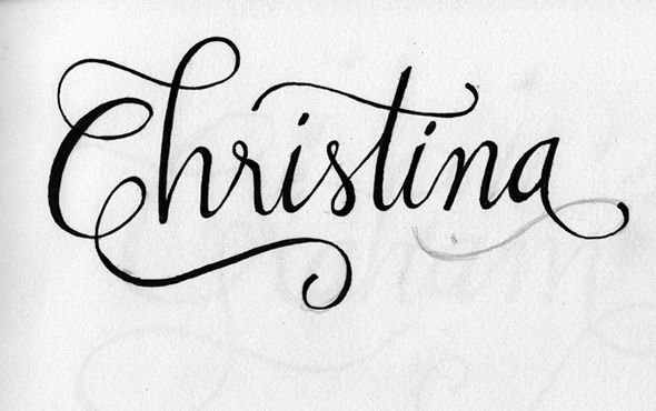 Кристина каллиграфия