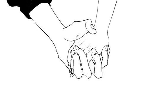 Нарисованные руки пары