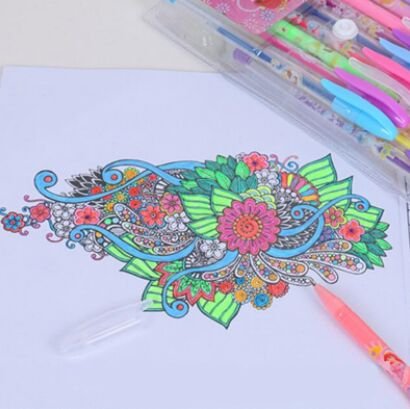 Рисунки блестящими фломастерами