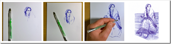 Рисунок шариковой ручкой Кекк Eng