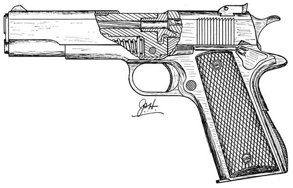 Кольт 1911 рисунок