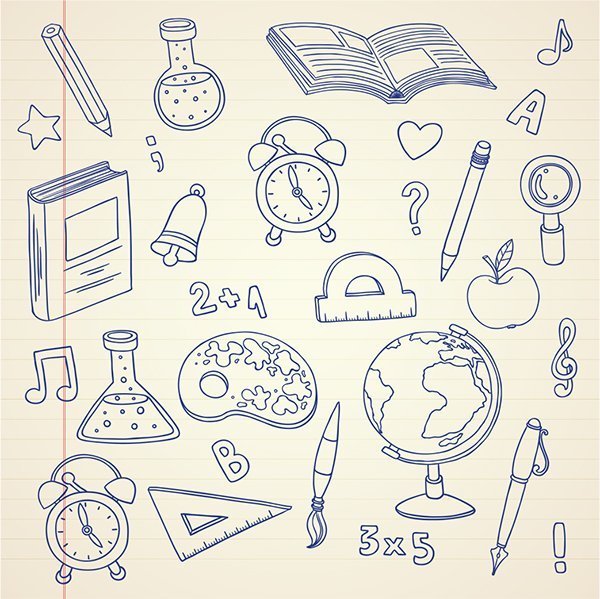 Рисунки ручкой школьные