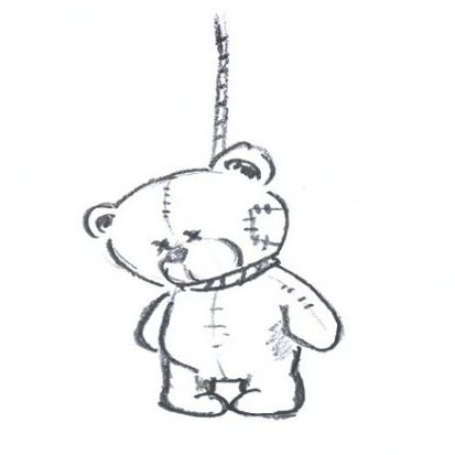 Мишка игрушка карандашом