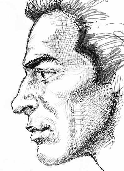 Мужской портрет в графике