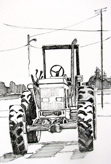 Рисунки тракторов ручкой