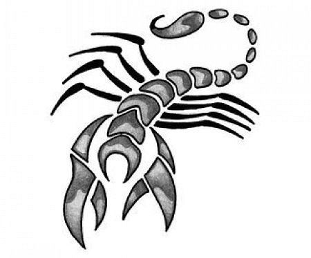 Лёгкие тату Скорпион