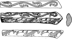 Узор на топорище выжигателем