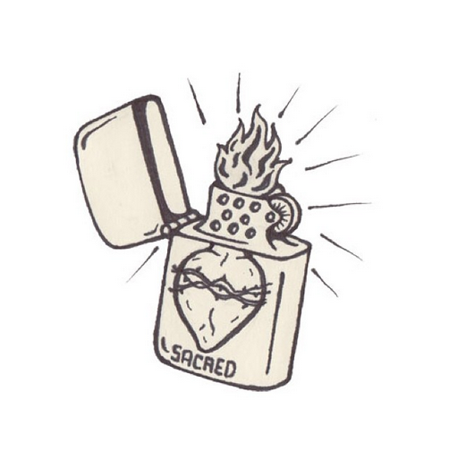 Тату зажигалка