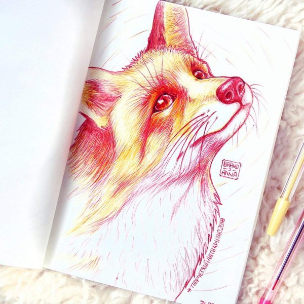 Рисунки для скетчбука лисы