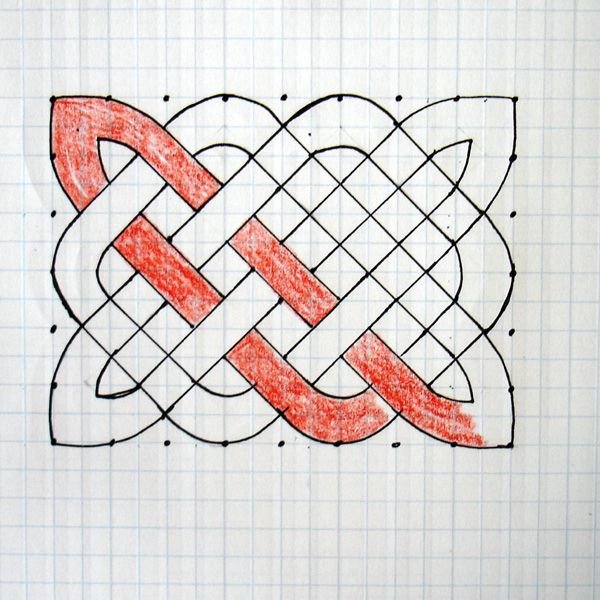 Кельтские узоры в тетради