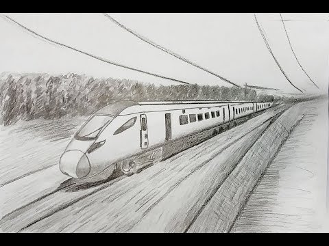 Рисунок поезда ручкой