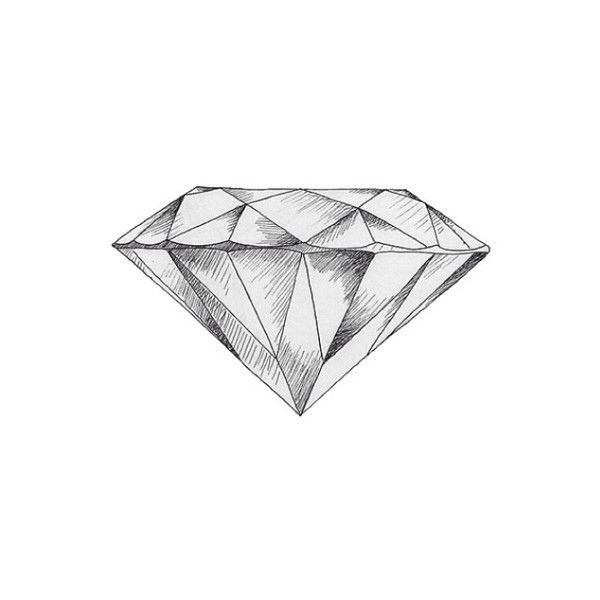 Бриллиант в виде сердечка карандашом