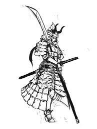 Самурай рисунок ручкой