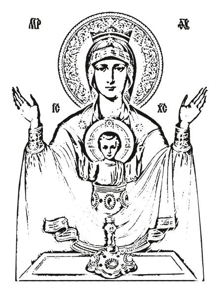 Икона простым карандашом