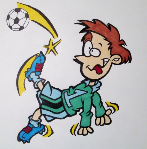 Футбольный мяч красками