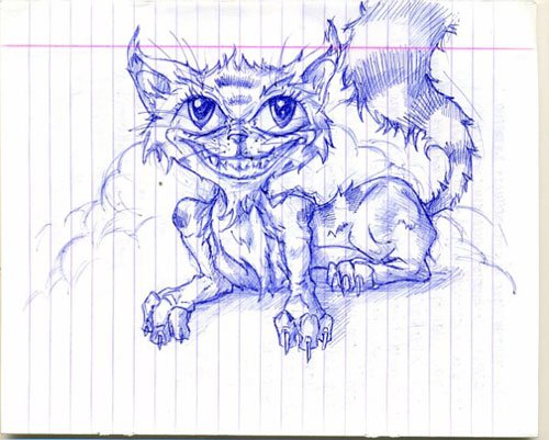 Рисунки ручкой в тетради