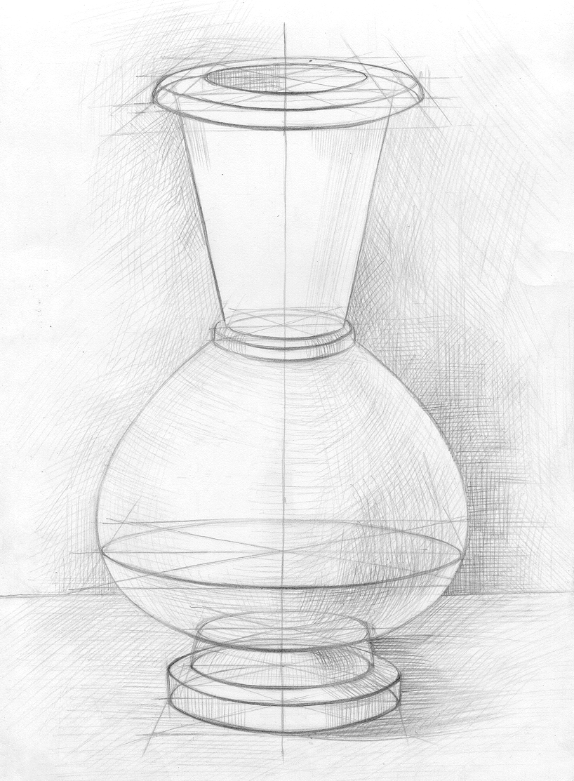 Рисование с натуры ваза