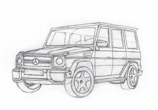 Раскраска Мерседес Гелендваген g63