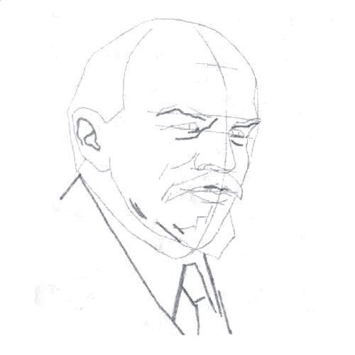 Ленин Владимир Ильич портрет карандашом