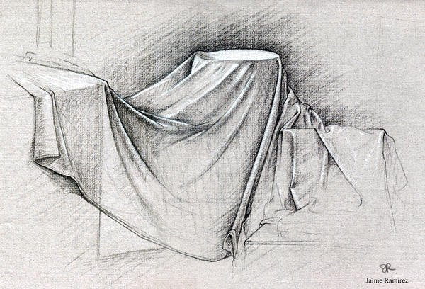 Драпировка на цилиндре