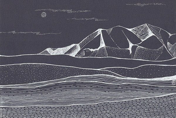 Горы линейная Графика