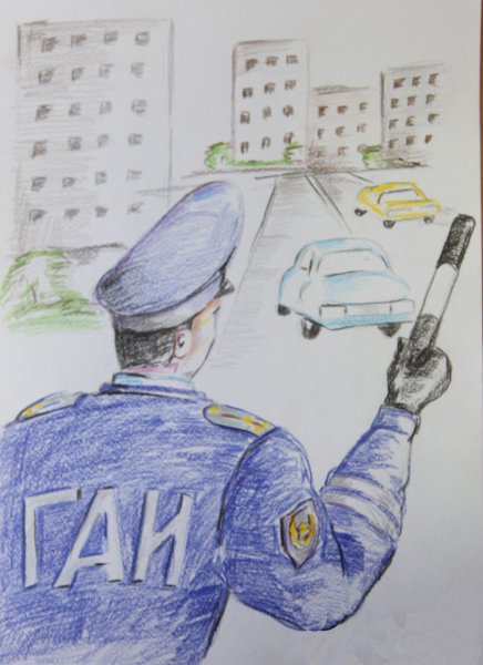 Работа полицейского рисунок