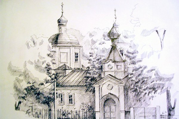 Набросок храма Сергиев Переяславль