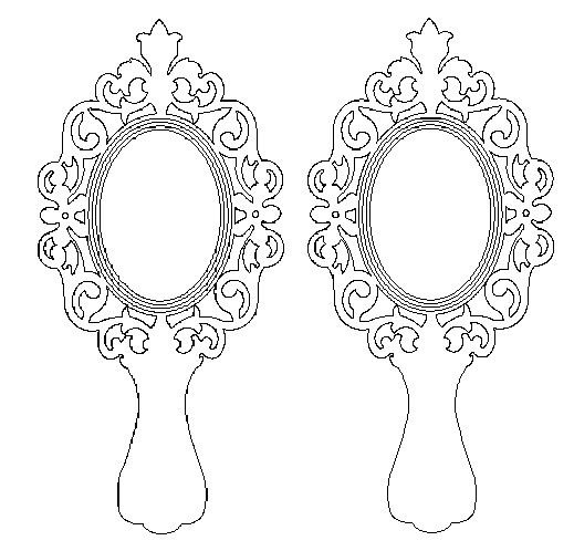 Зеркало трафарет для вырезания