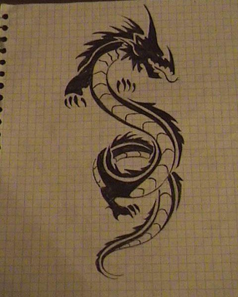 Дракон ручкой