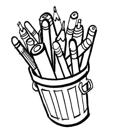Раскраска с карандашами